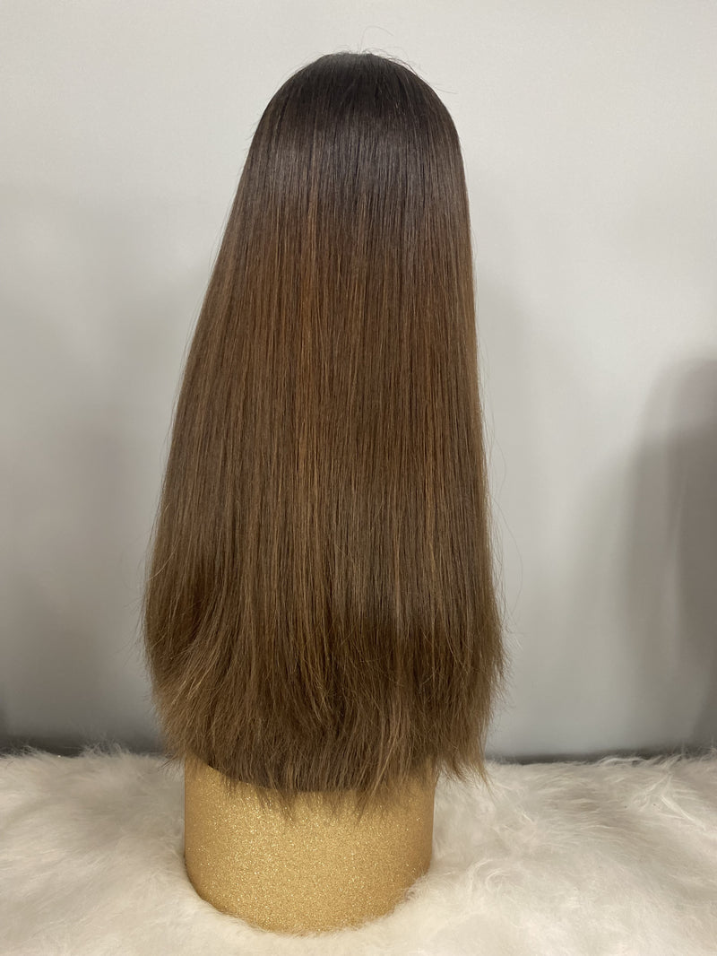 LACE TOP WIG RUROPEAN HAIR HIGHLIGHT COLOR #P3