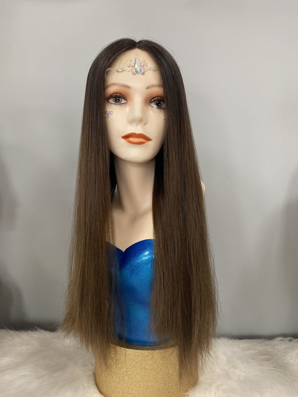 LACE TOP WIG RUROPEAN HAIR HIGHLIGHT COLOR #P3
