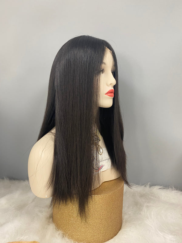 LACE TOP WIG RUROPEAN HAIR HIGHLIGHT NATURAL COLOR