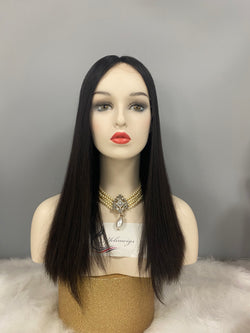LACE TOP WIG RUROPEAN HAIR HIGHLIGHT NATURAL COLOR