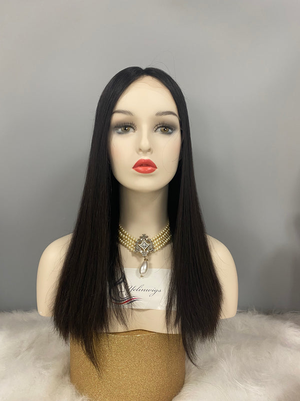 LACE TOP WIG RUROPEAN HAIR HIGHLIGHT NATURAL COLOR