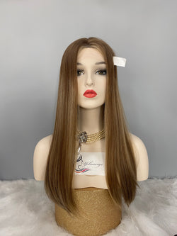 LACE TOP WIG RUROPEAN HAIR HIGHLIGHT BLONDE COLOR #8/10/16