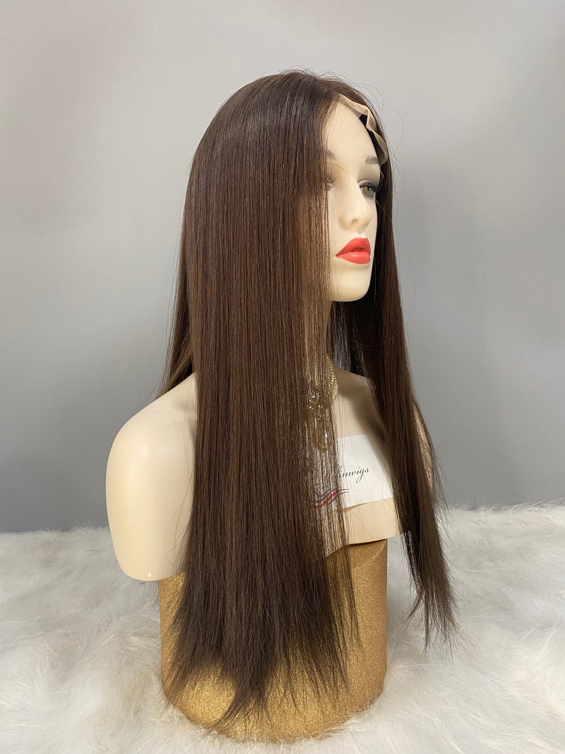 LACE TOP WIG NATURAL BRONW COLOR IN STOCK #2