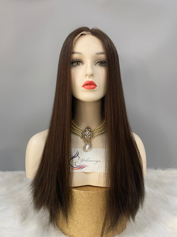 LACE TOP WIG NATURAL BRONW COLOR IN STOCK #2