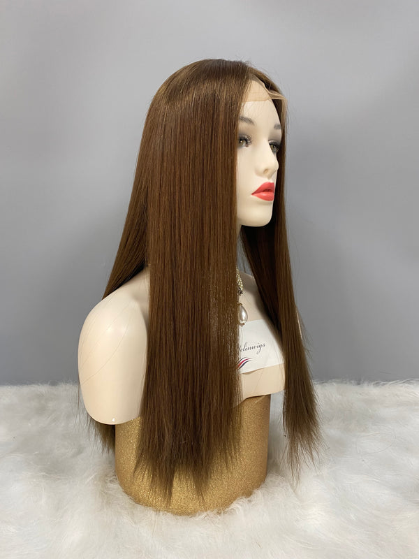 EUROPEAN HAIR WIG  NATURAL BLONDE LACE TOP WIG #6