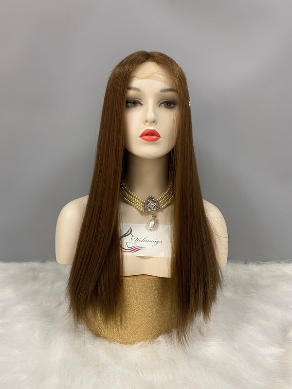 EUROPEAN HAIR WIG  NATURAL BLONDE LACE TOP WIG #6