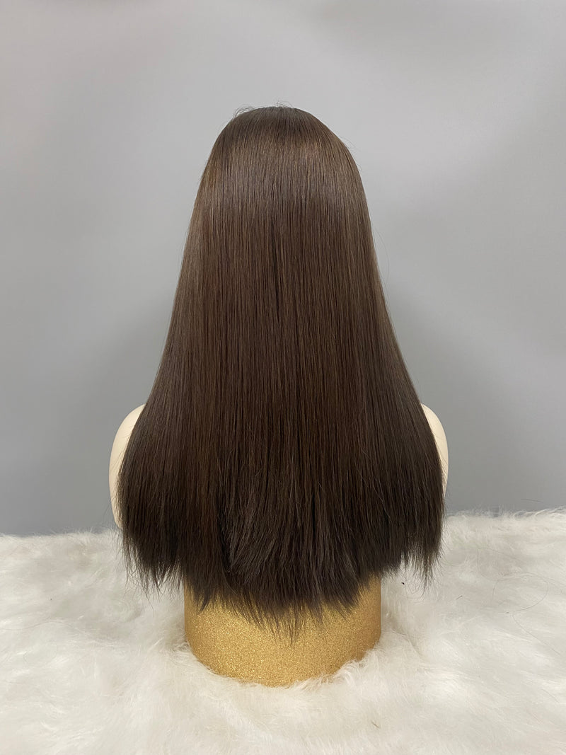 LACE TOP WIG NATURAL BRONW COLOR IN STOCK #4