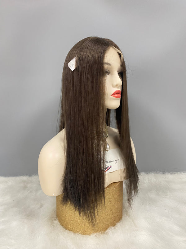 LACE TOP WIG NATURAL BRONW COLOR IN STOCK #4