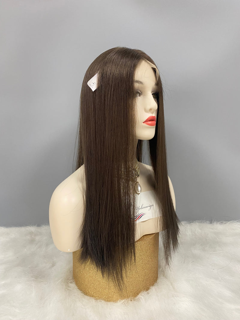 LACE TOP WIG NATURAL BRONW COLOR IN STOCK #4