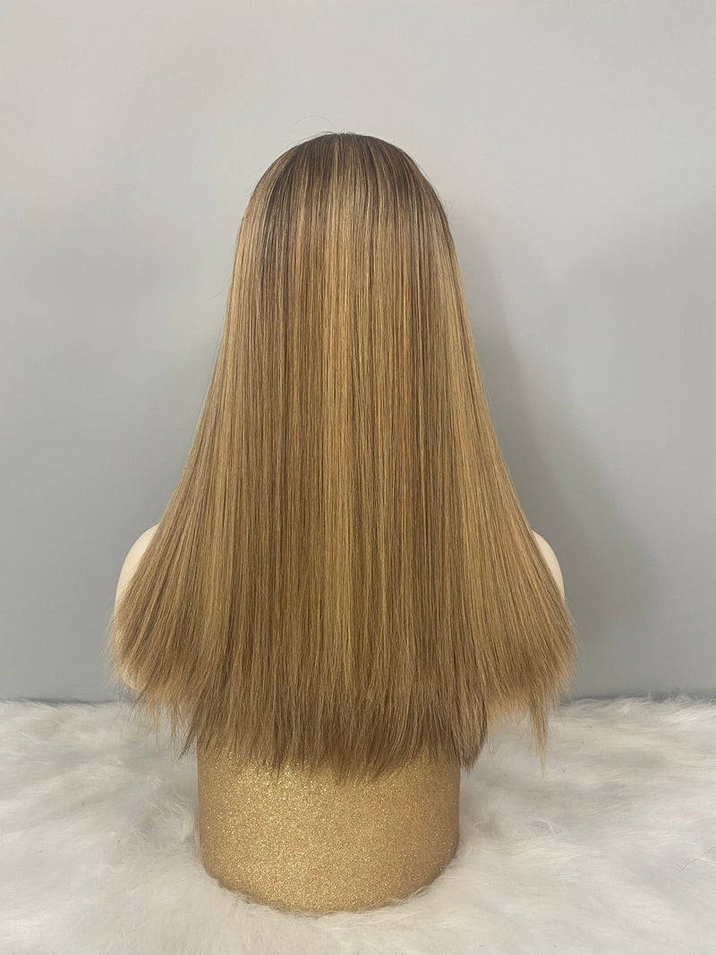 NEW COLOR WIGS IN STOCK BROWN COLOR WITH BLONDE HIGHLIGHTS #ZC-4