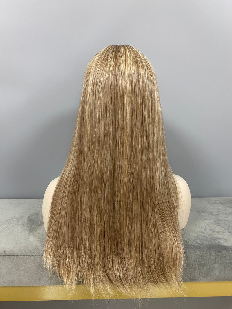 EUROPEAN HAIR LACE TOP WIG LIGHT COLOR NATURAL HAIRLINE #LC-1