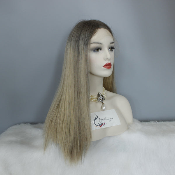 LACE TOP WIG RUROPEAN HAIR HIGHLIGHT COLOR #MOA