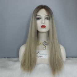 LACE TOP WIG RUROPEAN HAIR HIGHLIGHT COLOR #MOA